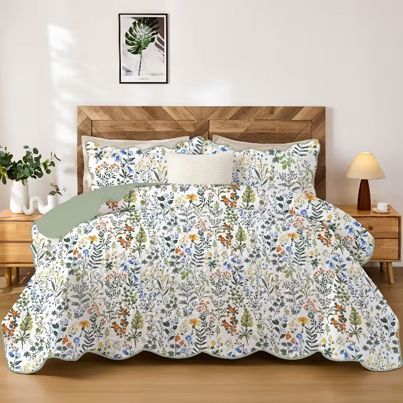 3-Piece Floral Bedding Set, Includes 1 Duvet Cover and 2 Pillowcases, Soft & Breathable, Lightweight & Comfortable, Hypoallergenic