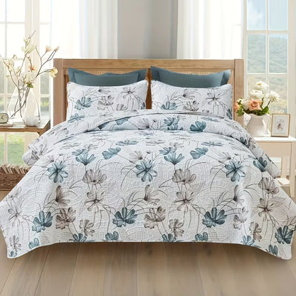 3-Piece Floral Bedding Set, Includes 1 Duvet Cover and 2 Pillowcases, Soft & Breathable, Lightweight & Comfortable, Hypoallergenic