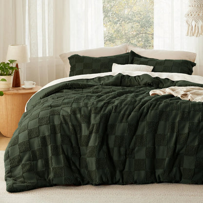 Bohemian Quilted 3-Piece Bedding Set-1 Soft Breathable Comforter with 2 Matching Pillowcases