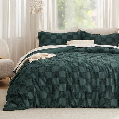 Bohemian Quilted 3-Piece Bedding Set-1 Soft Breathable Comforter with 2 Matching Pillowcases