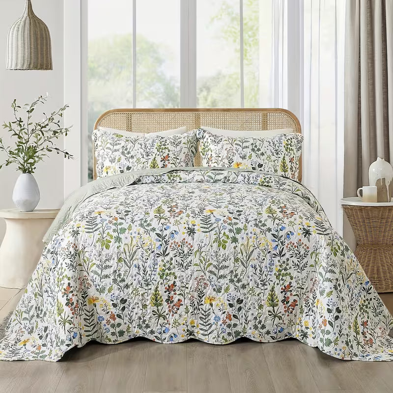 3-Piece Floral Bedding Set, Includes 1 Duvet Cover and 2 Pillowcases, Soft & Breathable, Lightweight & Comfortable, Hypoallergenic