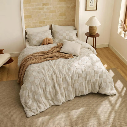 Bohemian Quilted 3-Piece Bedding Set-1 Soft Breathable Comforter with 2 Matching Pillowcases