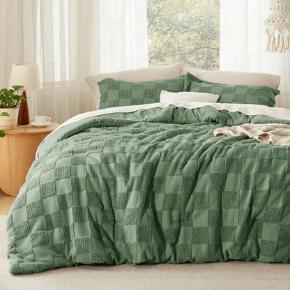 Bohemian Quilted 3-Piece Bedding Set-1 Soft Breathable Comforter with 2 Matching Pillowcases