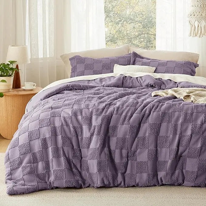Bohemian Quilted 3-Piece Bedding Set-1 Soft Breathable Comforter with 2 Matching Pillowcases