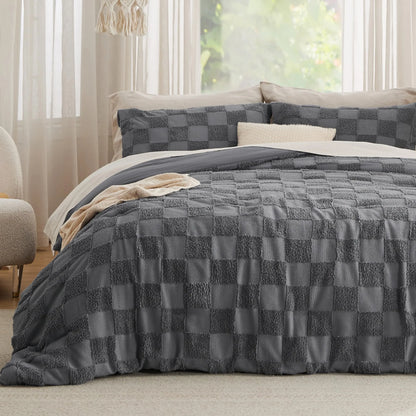 Bohemian Quilted 3-Piece Bedding Set-1 Soft Breathable Comforter with 2 Matching Pillowcases