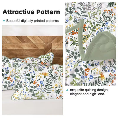 3-Piece Floral Bedding Set, Includes 1 Duvet Cover and 2 Pillowcases, Soft & Breathable, Lightweight & Comfortable, Hypoallergenic