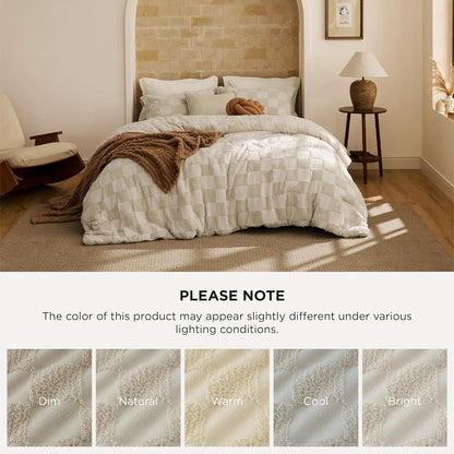 Bohemian Quilted 3-Piece Bedding Set-1 Soft Breathable Comforter with 2 Matching Pillowcases